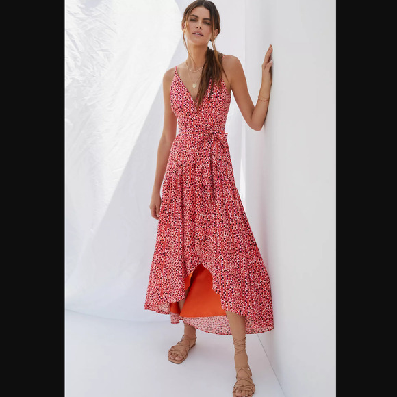 NWT Anthropologie Hutch Flutter Wrap Midi Dress - Large - Picture 7 of 10